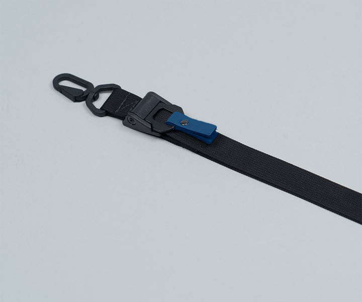 Black with blue leather tab