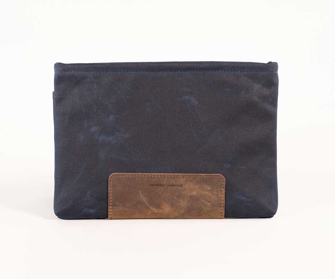 Navy waxed canvas