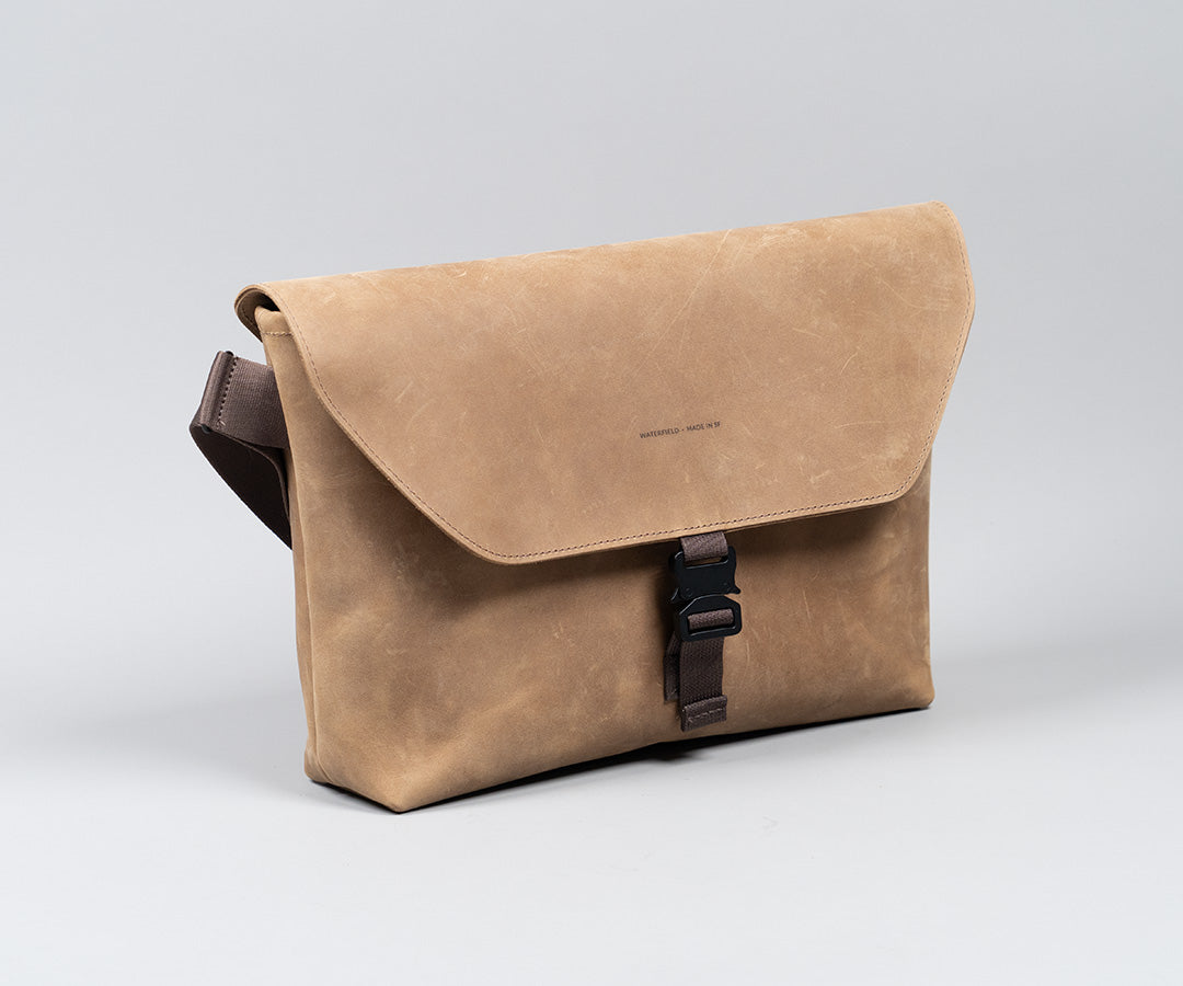 Full-grain leather (Grizzly shown)
