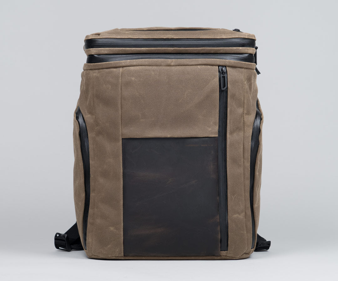 Waxed Canvas + chocolate leather