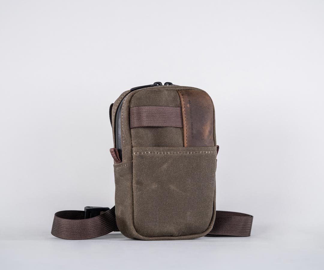 Canvas with Chocolate Leather