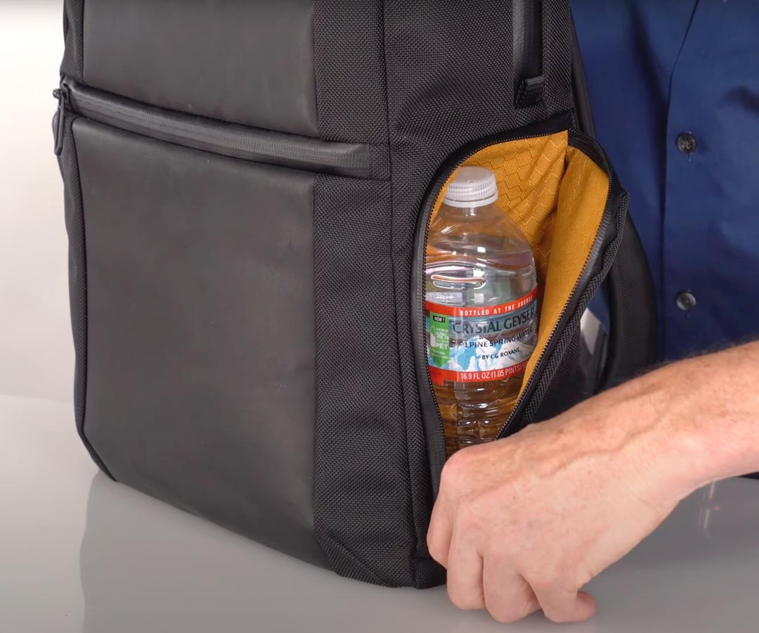 Integrated Water Bottle Pocket