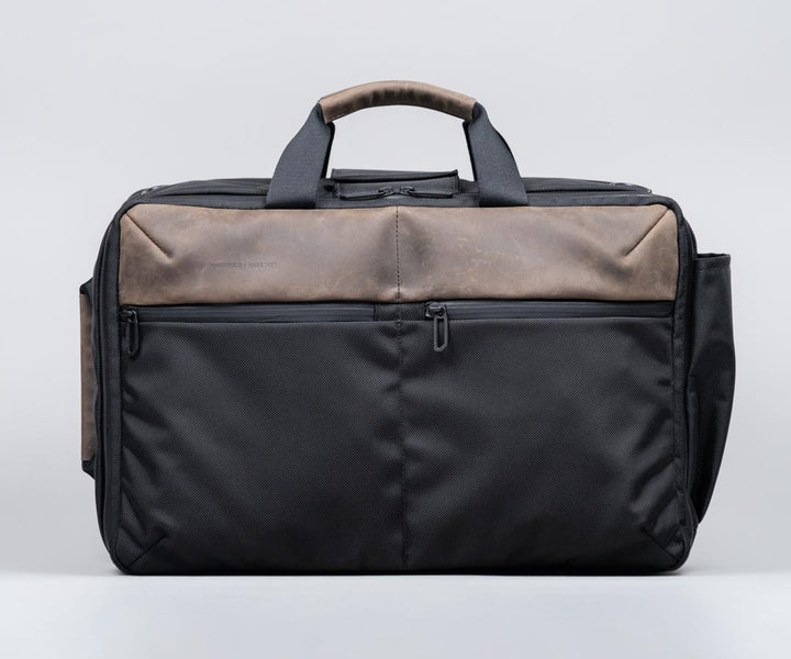 Ballistic Nylon + Chocolate Leather