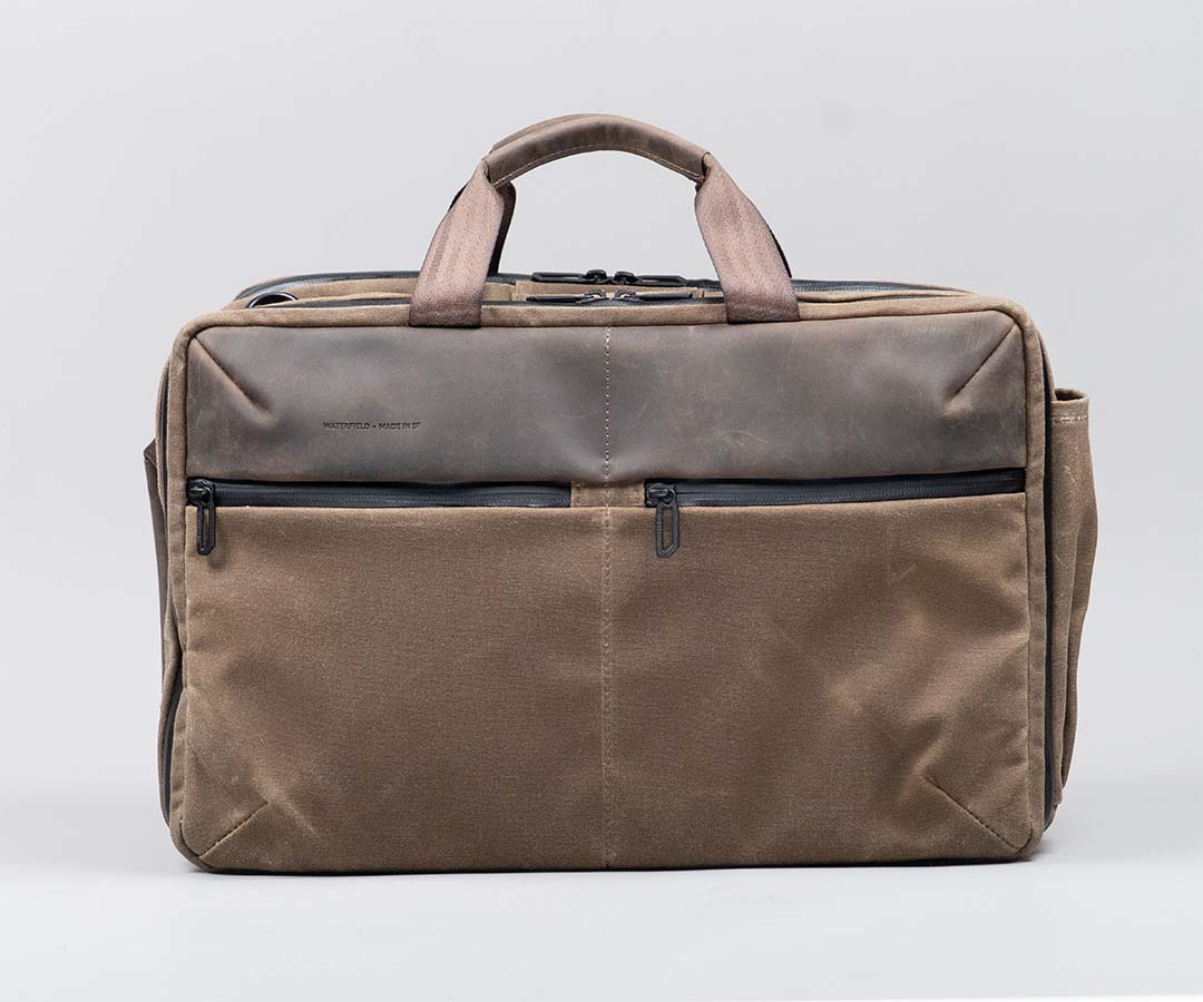 Waxed Canvas + Chocolate Leather