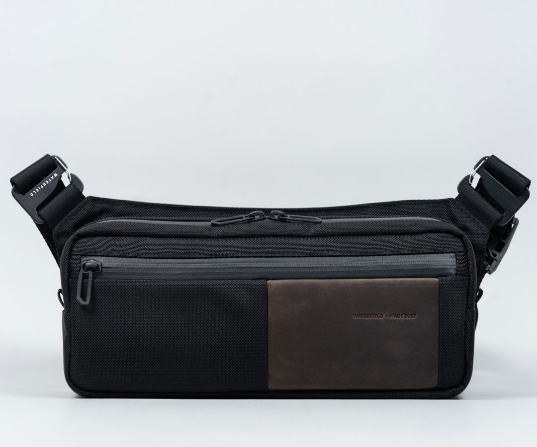Ballistic nylon with chocolate leather