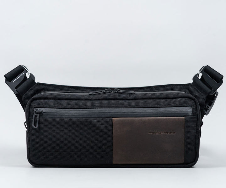 Ballistic nylon with chocolate leather