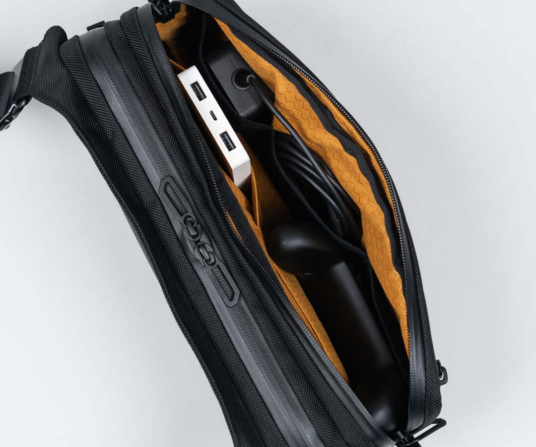 Front organizational pocket for accessories