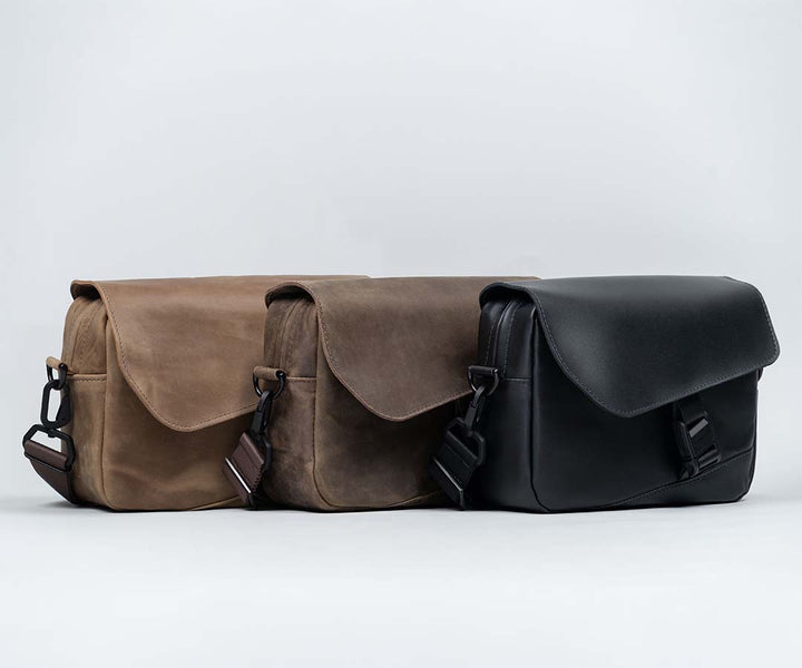 Available in Grizzly, Chocolate, or Black leather
