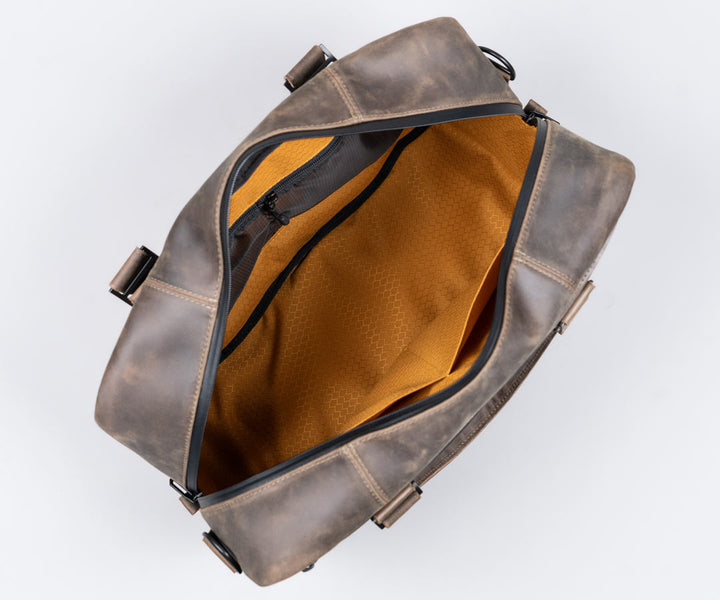 Gold nylon liner increases interior visibility