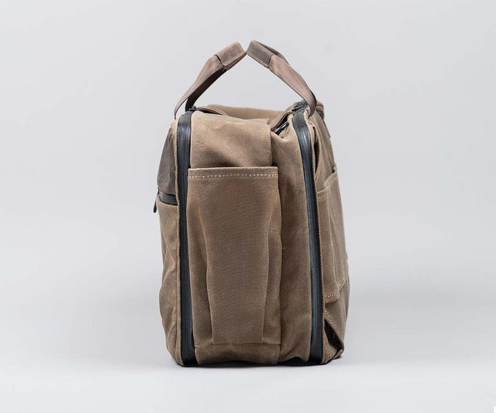 Pleated pocket on one side
