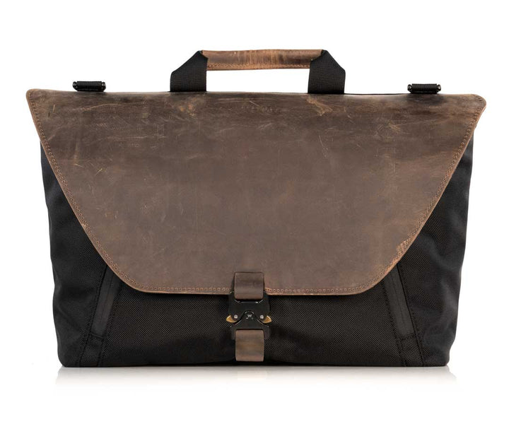 Ballistic Nylon with Chocolate Leather