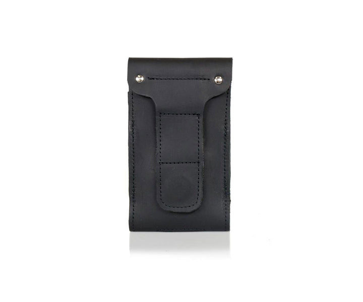 Magnetic leather strip replaces bulky clip attachment